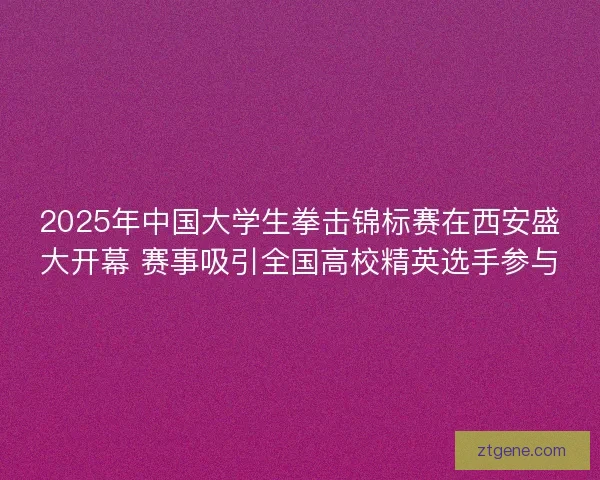 2025年中国大学生拳击锦标赛在西安盛大开幕 赛事吸引全国高校精英选手参与
